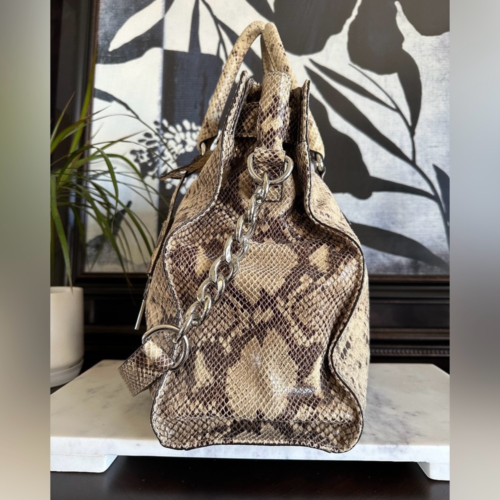 Michael Michael Kors - Python Snake Embossed Larg… - image 3